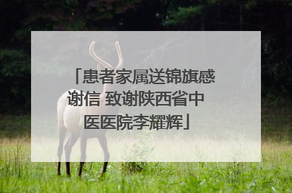 患者家属送锦旗感谢信 致谢陕西省中医医院李耀辉