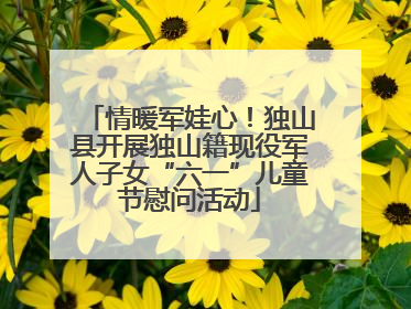 情暖军娃心！独山县开展独山籍现役军人子女“六一”儿童节慰问活动