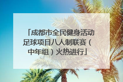 成都市全民健身活动足球项目八人制联赛（中年组）火热进行