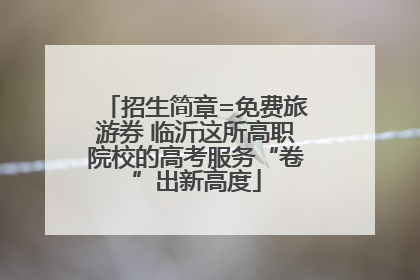 招生简章=免费旅游券 临沂这所高职院校的高考服务“卷”出新高度