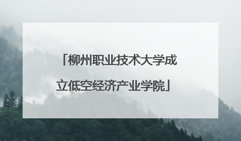 柳州职业技术大学成立低空经济产业学院