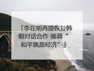 李在明再提恢复韩朝对话合作 强调“和平就是经济”