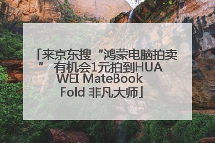 来京东搜“鸿蒙电脑拍卖” 有机会1元拍到HUAWEI MateBook Fold 非凡大师