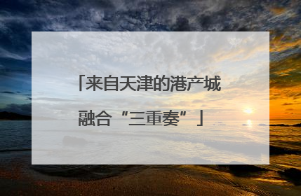 来自天津的港产城融合“三重奏”