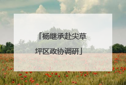 杨继承赴尖草坪区政协调研