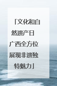文化和自然遗产日 广西全方位展现非遗独特魅力