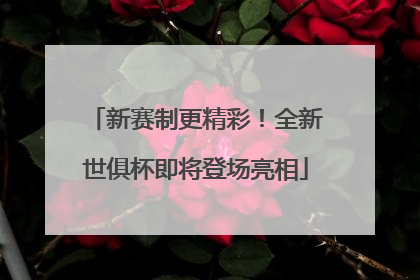 新赛制更精彩！全新世俱杯即将登场亮相