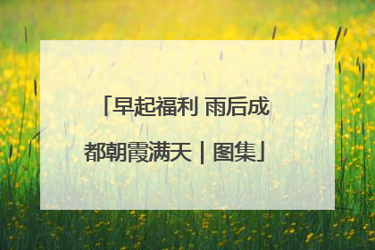 早起福利 雨后成都朝霞满天｜图集