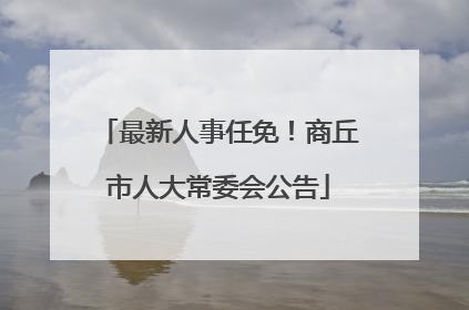最新人事任免！商丘市人大常委会公告