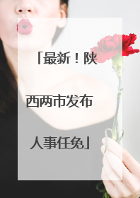 最新！陕西两市发布人事任免