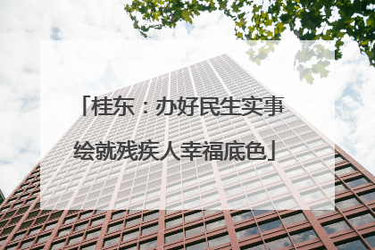 桂东：办好民生实事 绘就残疾人幸福底色