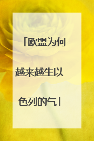 欧盟为何越来越生以色列的气