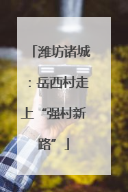 潍坊诸城：岳西村走上“强村新路”
