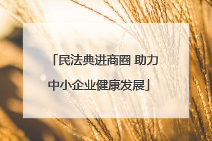 民法典进商圈 助力中小企业健康发展