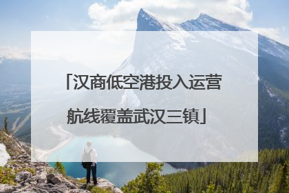 汉商低空港投入运营 航线覆盖武汉三镇