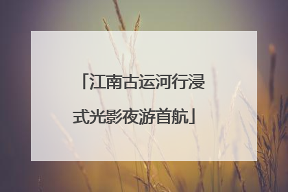 江南古运河行浸式光影夜游首航