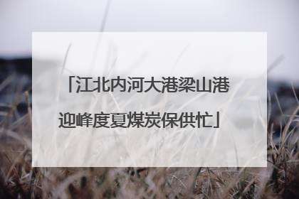 江北内河大港梁山港迎峰度夏煤炭保供忙