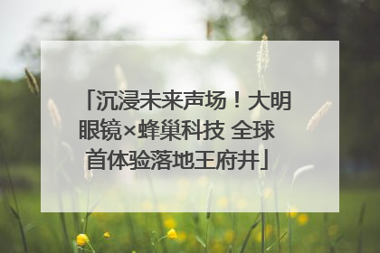 沉浸未来声场！大明眼镜×蜂巢科技 全球首体验落地王府井