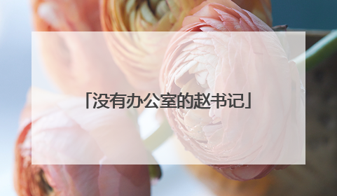 没有办公室的赵书记