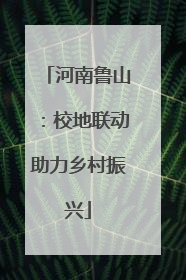 河南鲁山：校地联动助力乡村振兴