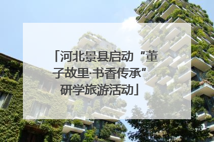 河北景县启动“董子故里·书香传承”研学旅游活动