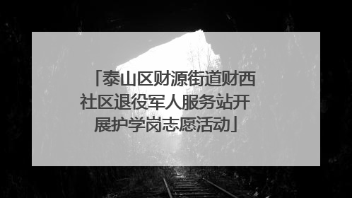 泰山区财源街道财西社区退役军人服务站开展护学岗志愿活动