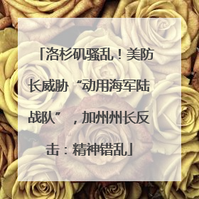 洛杉矶骚乱！美防长威胁“动用海军陆战队”，加州州长反击：精神错乱