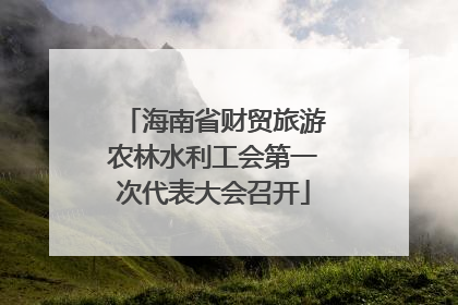 海南省财贸旅游农林水利工会第一次代表大会召开