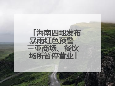 海南四地发布暴雨红色预警 三亚商场、餐饮场所暂停营业