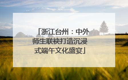 浙江台州：中外师生联袂打造沉浸式端午文化盛宴