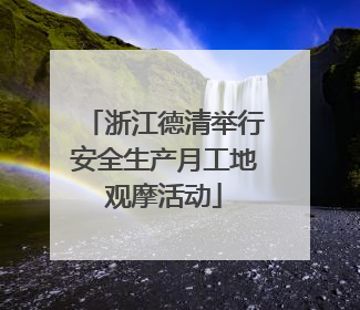 浙江德清举行安全生产月工地观摩活动