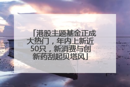 港股主题基金正成大热门，年内上新近50只，新消费与创新药刮起贝塔风