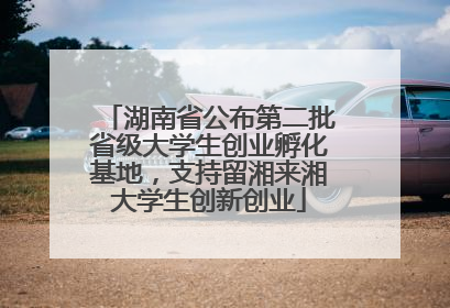 湖南省公布第二批省级大学生创业孵化基地，支持留湘来湘大学生创新创业
