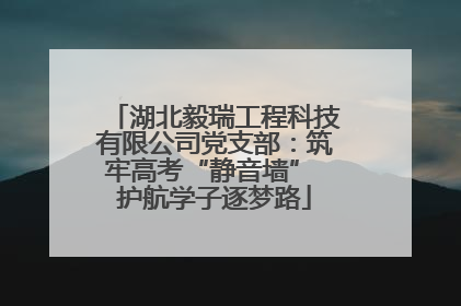 湖北毅瑞工程科技有限公司党支部：筑牢高考“静音墙” 护航学子逐梦路