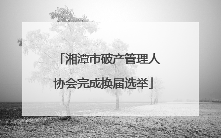 湘潭市破产管理人协会完成换届选举
