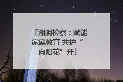 湘阴检察：赋能家庭教育 共护“向阳花”开