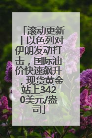 滚动更新丨以色列对伊朗发动打击，国际油价快速飙升，现货黄金站上3420美元/盎司