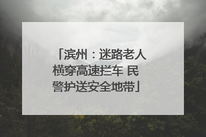 滨州：迷路老人横穿高速拦车 民警护送安全地带