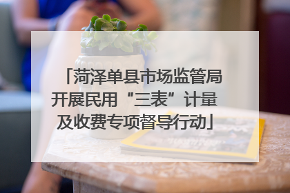 菏泽单县市场监管局开展民用“三表”计量及收费专项督导行动