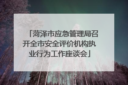 菏泽市应急管理局召开全市安全评价机构执业行为工作座谈会