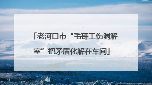 老河口市“毛哥工伤调解室”把矛盾化解在车间