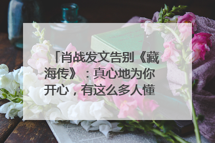 肖战发文告别《藏海传》：真心地为你开心，有这么多人懂你，导演回应“是否有第二季”