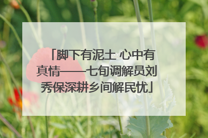 脚下有泥土 心中有真情——七旬调解员刘秀保深耕乡间解民忧