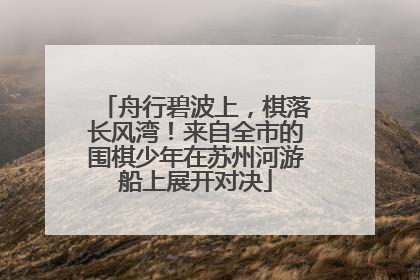 舟行碧波上，棋落长风湾！来自全市的围棋少年在苏州河游船上展开对决