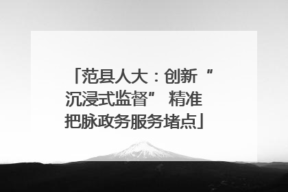范县人大：创新“沉浸式监督” 精准把脉政务服务堵点