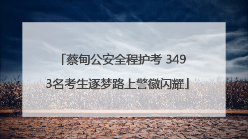 蔡甸公安全程护考 3493名考生逐梦路上警徽闪耀