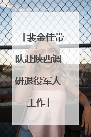 裴金佳带队赴陕西调研退役军人工作