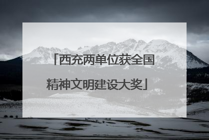西充两单位获全国精神文明建设大奖