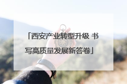 西安产业转型升级 书写高质量发展新答卷