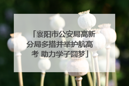 襄阳市公安局高新分局多措并举护航高考 助力学子圆梦
